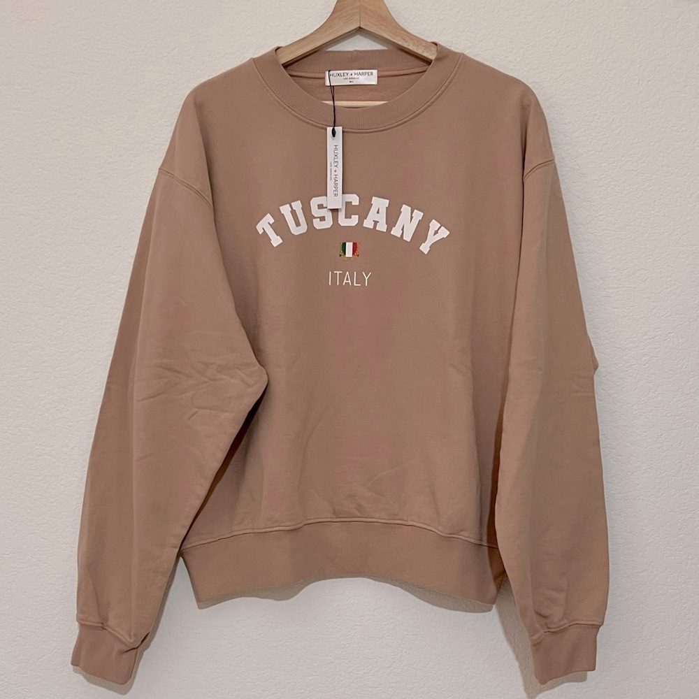 NEW! HUXLEY + HARPER Tuscany Italy Travel Collection Sweater $78 Retail
